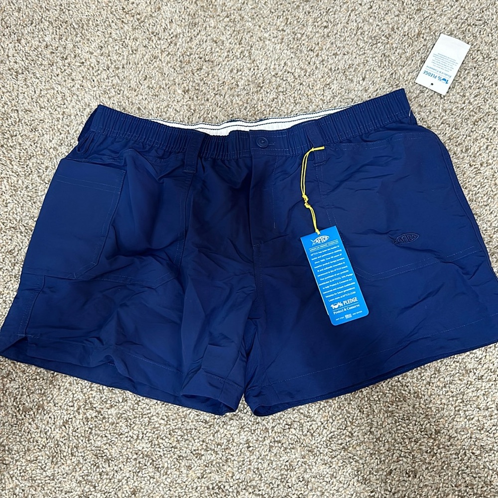 Size 6 Blue Aftco shorts new with tag
